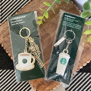 2 Starbucks Coffee Keychains